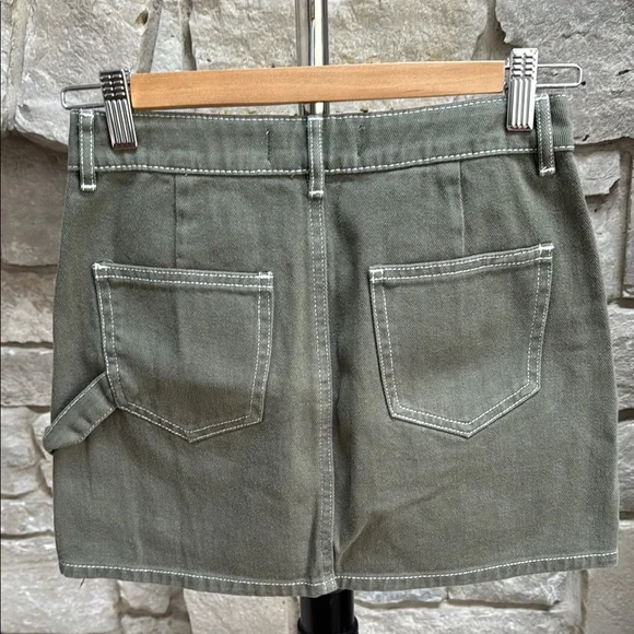PacSun Olive Green Denim Skirt - Picture 4 of 6